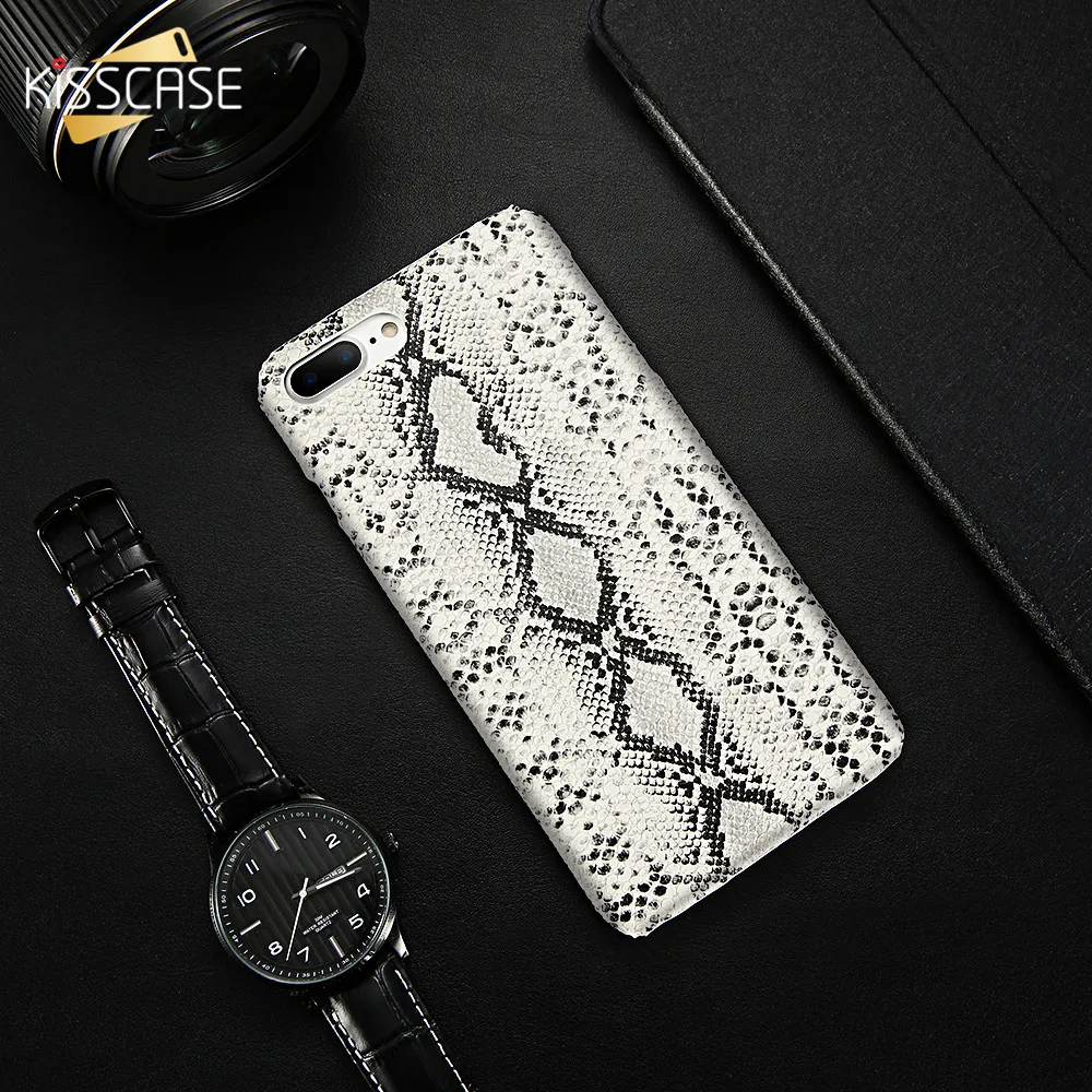 Kisscase чехол для iPhone XS Max XR Ретро змеиная кожа тонкий жесткий 7 8 Plus 6 S 5S 5 Capa|Бамперы| |