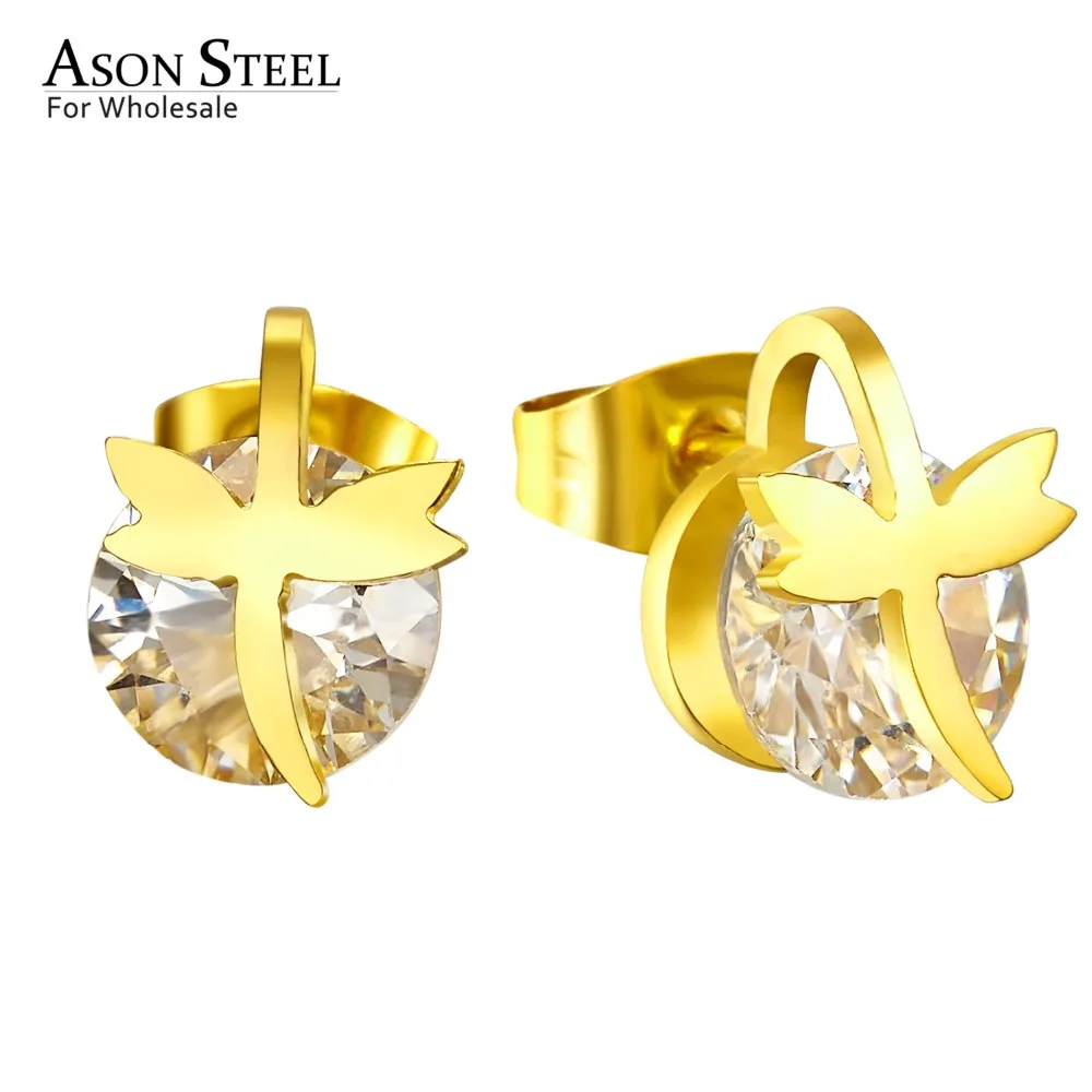 

ASONSTEEL Gold/Silver Round Circle Hoop Earrings Size 8mm to 20mm Stainless Steel Anti-allergy Small Earring Brinco Bijoux Party