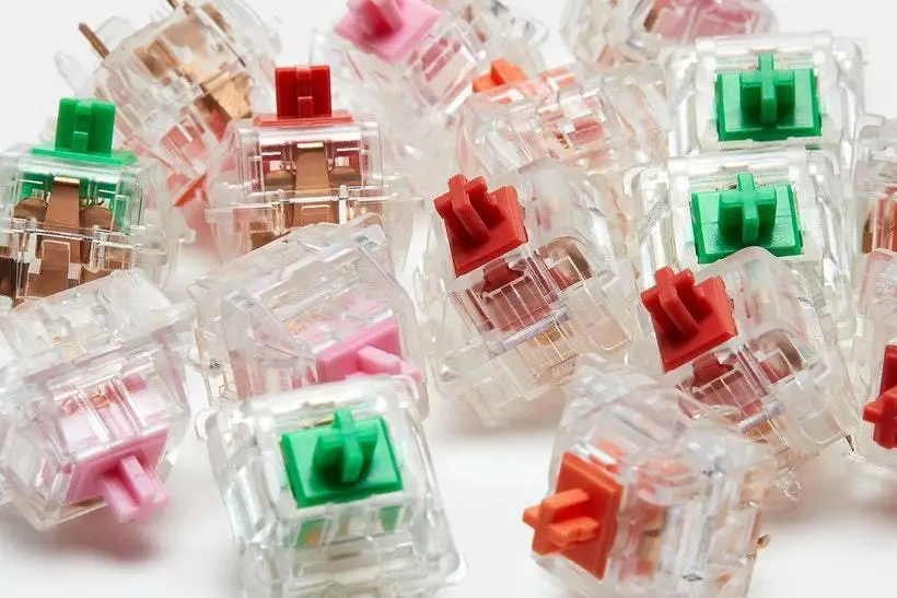 

10pcs/pack Everglide Transparent Flagship mechanical keyboard switch Sakura Pink/ Emerald Green/ Coral Red/ Amber Orange shaft