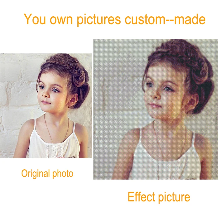 

Photo Custom DIY 3D Diamond Painting 100% full square drill Cross Stitch Embroidery Rhinestones Mosaic Beadwork Personal Picture
