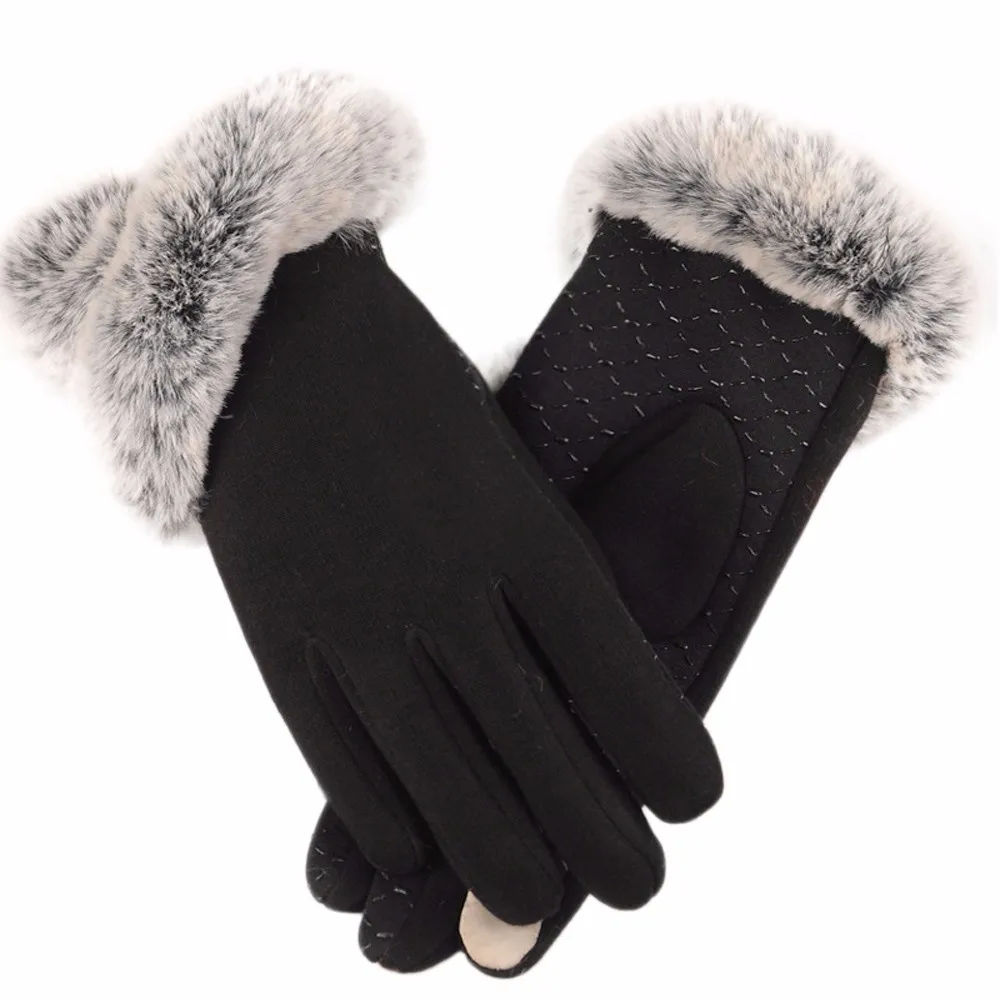 Ladies 'Winter Warm Windproof Gloves Ladies' Best Gifts Knitted Wrist