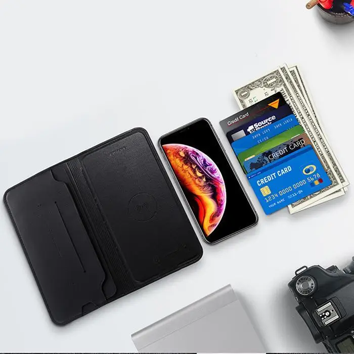 10000 мАч, прочный внешний аккумулятор двойного назначения, беспроводной внешний аккумулятор, кошелек, внешняя батарея для Xiaomi Mi, iPhone, samsung