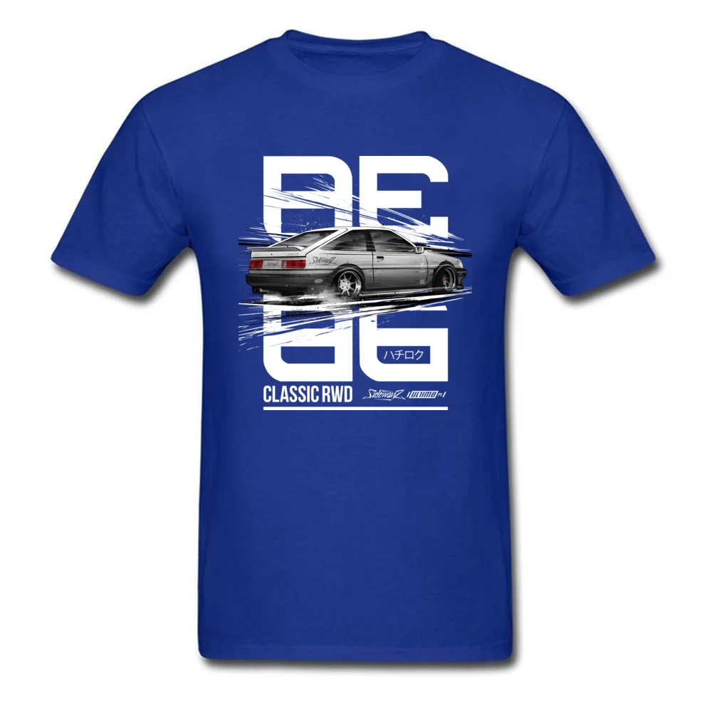 Leisure CLASSIC RWD DRIFT SERIES ae86 T-shirts for Men 2018 Popular Father Day Round Neck 100% Cotton T-shirts Tops & Tees CLASSIC RWD DRIFT SERIES ae86 blue