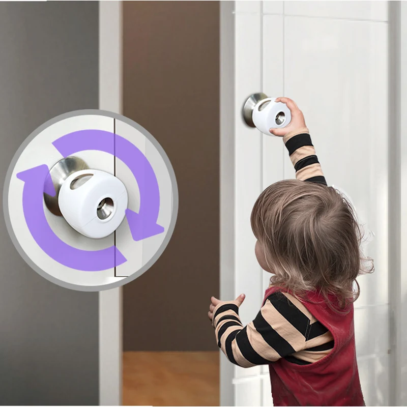 

Baby Safety Lock Cabinet Locks & Straps Door Lever Home Children Protection Doors Handle Children Safety Lock