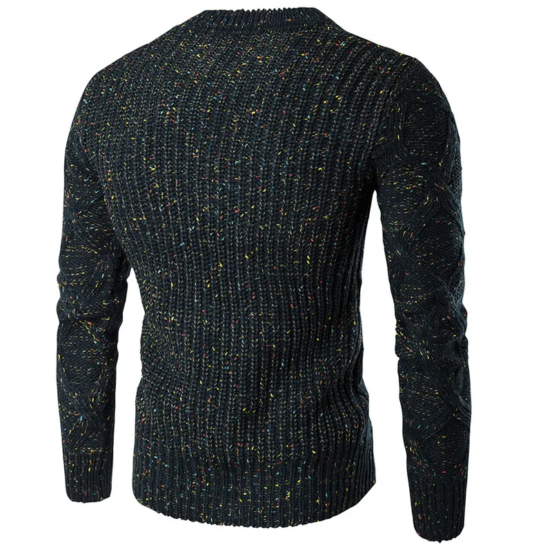 Мужской пуловер с вырезом лодочкой, Корейская версия трендового зимнего Толстого Свитера с длинными рукавами дикого цвета