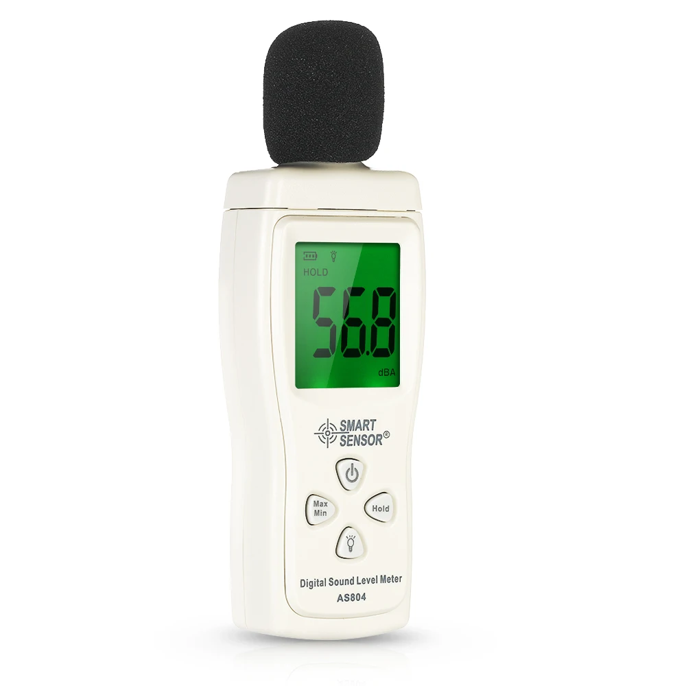 

Digital Sound Level Meter 30-130dB Decibel Meter LCD Display Environment Noise Mini Sound Level Meters With Data Hold Function