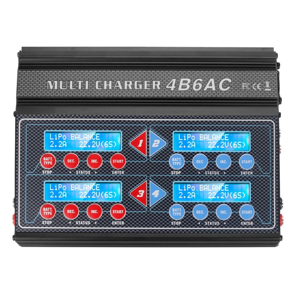 HTRC 4B6AC зарядное устройство iMAX Quattro B6AC 5A 80 Вт* 4 встроенный AC Профессиональный RC Dis зарядное устройство для 1-6s LiPo/Lion/LiFe батареи