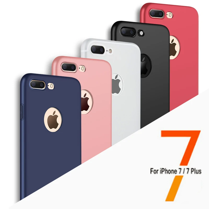 Luxury Fashion Soft silicone TPU Back Covers For iPhone 7 Case Cover for iphone 7 Plus 6 6s Phone Case With Logo Window