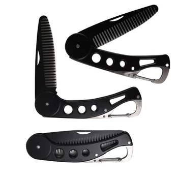 

Hot Men Beard Mustache Combs Pocket Stainless Steel Beard Brush Keychains Bottle Opener wyt77