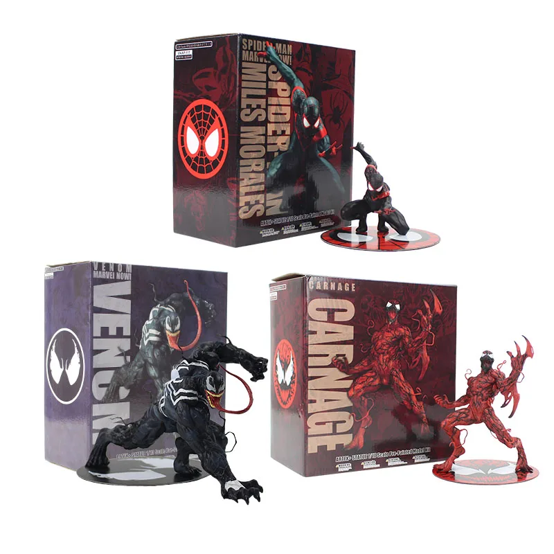 

11-15cm Spiderman Venom Spider Man Venom Spiderman Venom Carnage black spiderman The Flash Man Action Figure Model Toy for gift