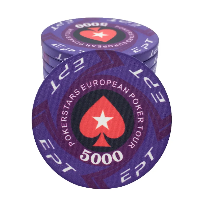 EPT Texas Stars фишки для покера 10 г набор глиняных монет казино 40 мм Монета фишки для покера развлечения доллар монеты 12 шт./упак. фишки для покера