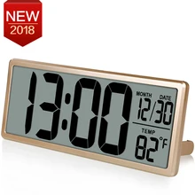 Square Wall Clock Series 13 8 Large Digital Jumbo Alarm Clock LCD Display multi functional upscale