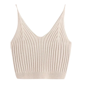 

Women's Summer Basic Sexy Strappy Sleeveless Racerback Crop Top