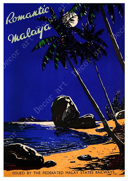 Посетить Малайзийский Пенанг пляж Куала-Лумпур путешествия холст картины Винтаж стены крафт плакаты покрытием наклейки на стену домашний Декор подарок