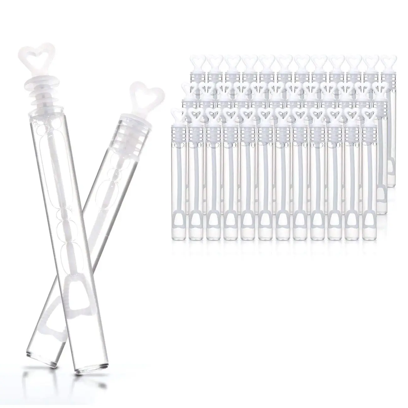 

Wedding Wand Heart Tube Bubbles 60pcs Wedding Favours Table Decoration Party Accessories