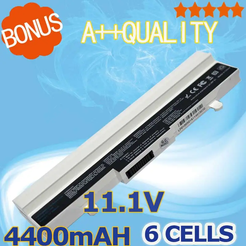 Аккумулятор для Asus Eee PC EEEPC 1001HA 1001PX 1005HA 1005PE 1101HA с 6 ячейками 4400 мАч 11 1 В белый|battery pack
