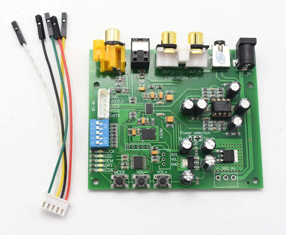 ES9038Q2M ies DSD DOP коаксиальный волокно SPDIF цифровой аудио DAC декодер плата Поддержка 32 бит 384k DSD64/128/256 для HIFI A9-012