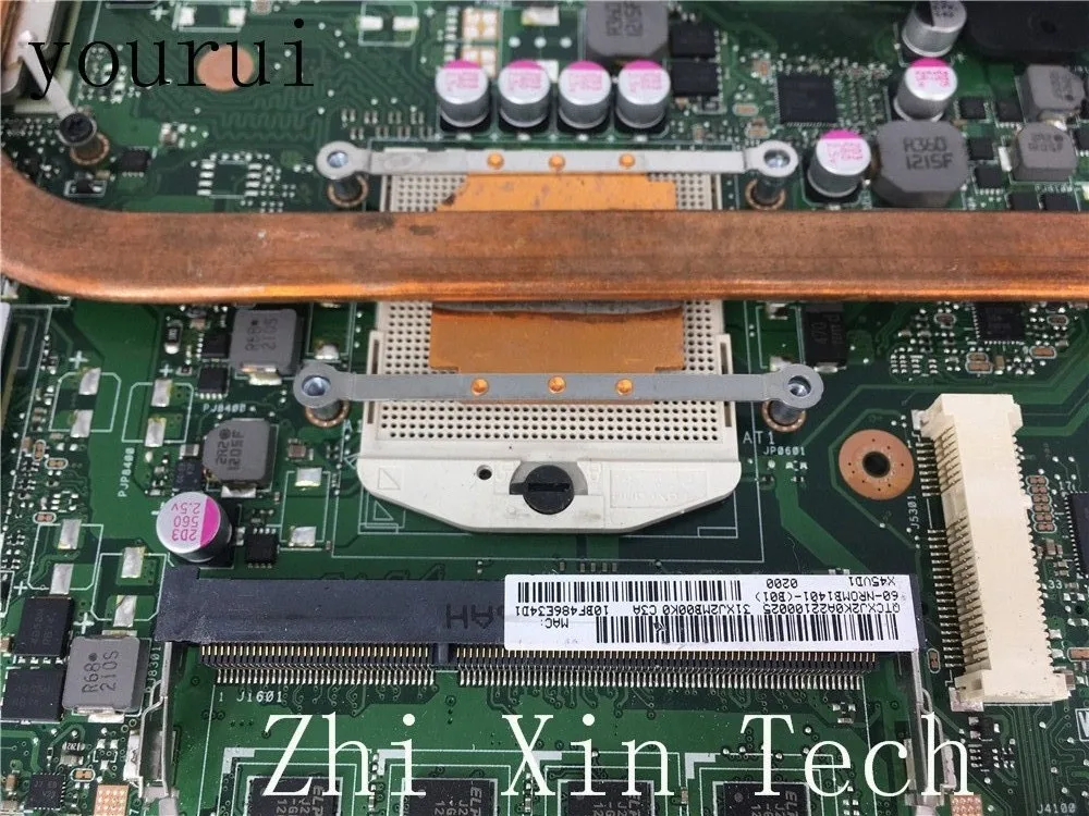 yourui For ASUS X45V X45VD Laptop Motherboard rev 2.0 4GB RAM 60-NROMB1401-B01 Tested Good work