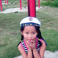 Детские военные шапки, моряки, кепка, армейская Кепка, темно-синяя Китайская морская Кепка, якорь, морская Кепка для катания на лодках, для детей, аксессуары для косплея, VL