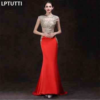 

LPTUTTI Crystal Embroidery New For Women Elegant Date Ceremony Party Prom Gown Formal Gala Events Luxury Long Evening Dresses