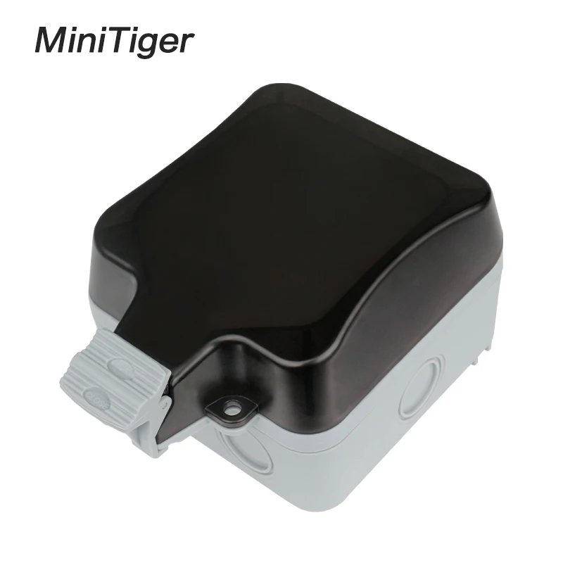 Minitiger IP66 водостойкая наружная настенная розетка 16A стандарт ЕС электрическая розетка заземленная AC 110~ 250 В