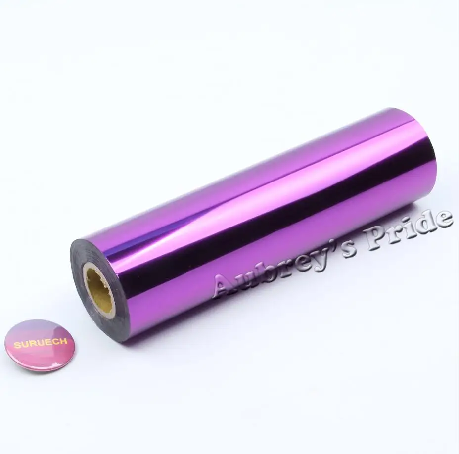 210 мм х 120 м/рулон горячего тиснения фольгой бумажный ламинатор ламинирование трансфер на элегантных картах - Цвет: 21CM Purple