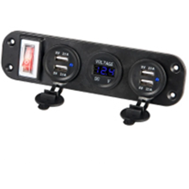 Водонепроницаемый 3 в 1 12 В 2.1A 4 USB порта зарядное устройство для автомобиля лодки