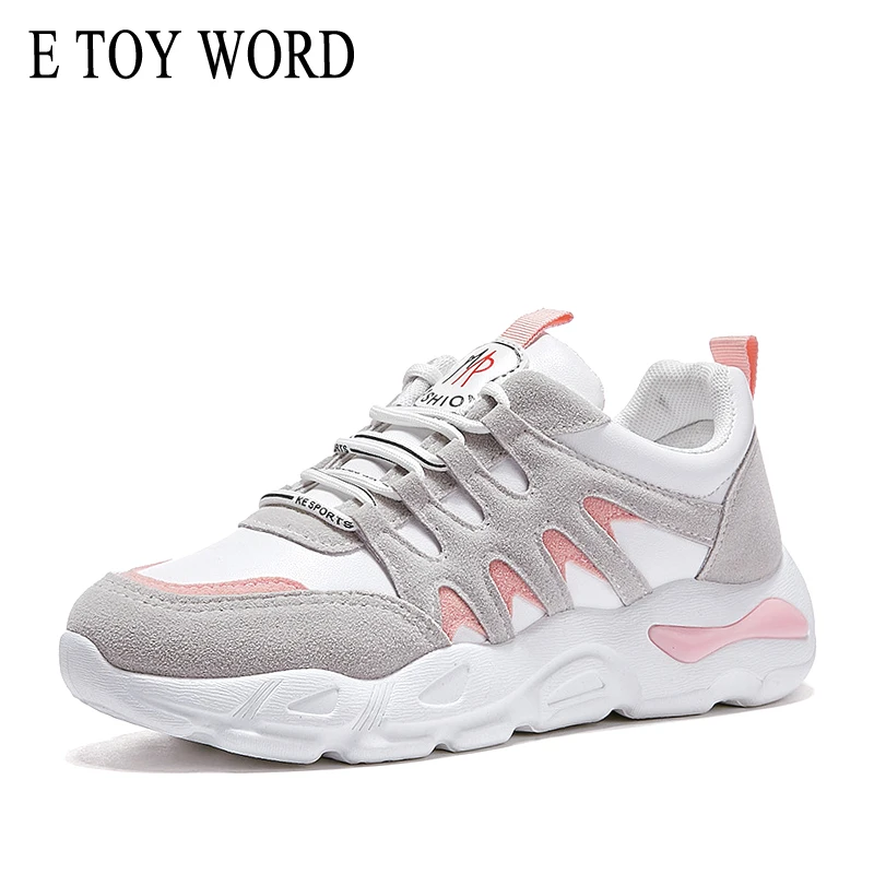 

E TOY WORD Womens Sneakers 2019 spring summer Vulcanized Shoes Ladies Casual Shoes Breathable Walking Flat Shoes Tenis Feminino