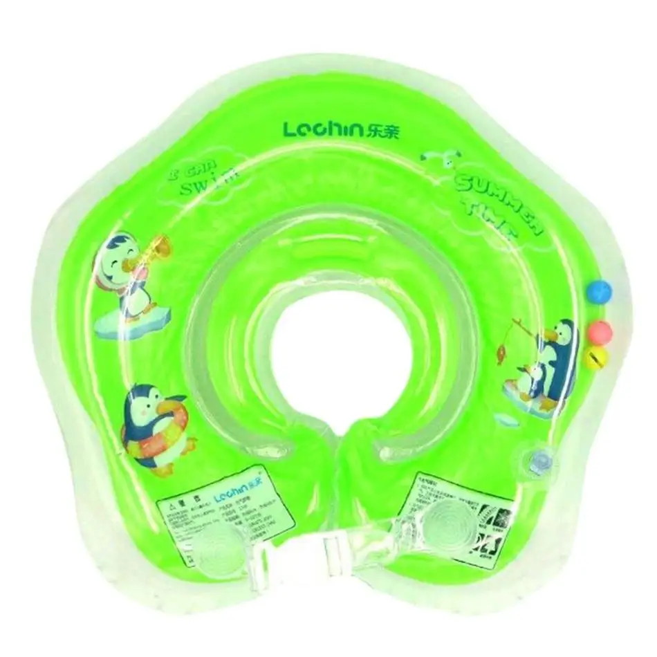 Летнее Надувное круг для малышей, детское регулируемое кольцо для плавания, детское кольцо для плавания, двойное защитное кольцо - Цвет: Green