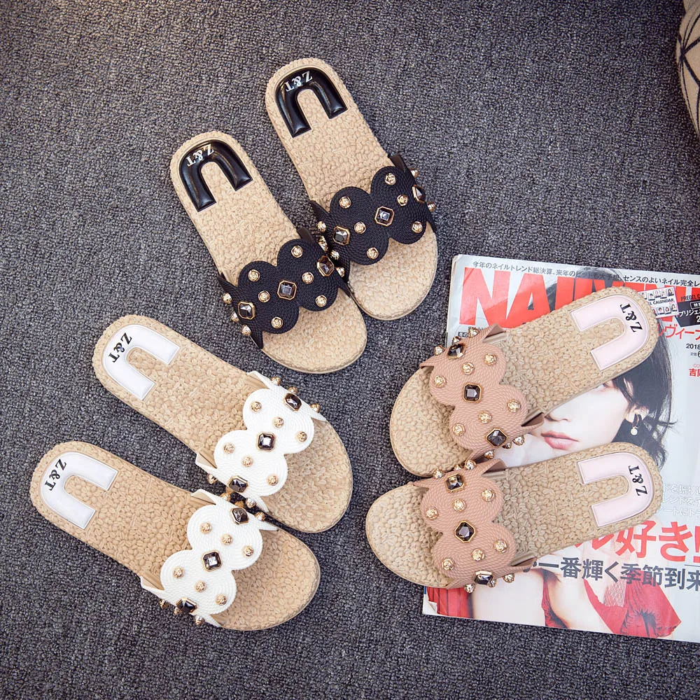

Jelly Sandals Summer Candy Slippers Woman Shoes Flats Ladies Flipflops Womens Zapatos Mujer Slip On Pearl Beach Sliders SP-66