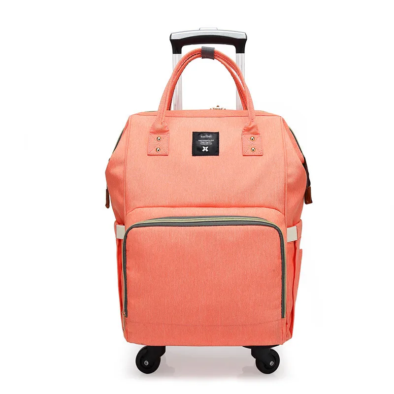 Korean Trolley Case Style Lever Wheel Mummy Travel Bags With Password Lock Baby Outdoor Play Package Manufacturers Wholesale03