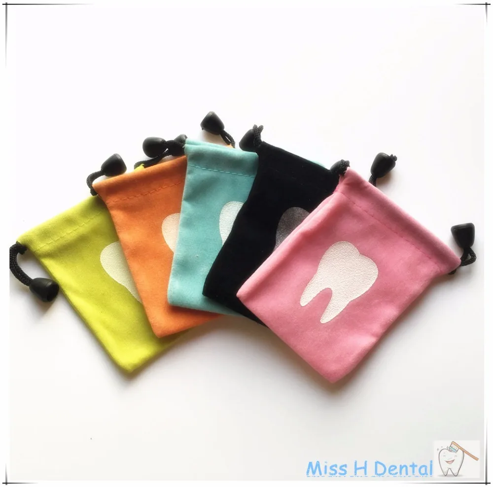 

10pcs/set Dental clinic gift Deciduous teeth bag baby primary teeth case milk teeth bag The tooth fairy bag