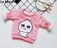 Tong Tie autumn and winter clothing new children’s clothing cotton plus cashmere sweater boys and girls baby cartoon thick base