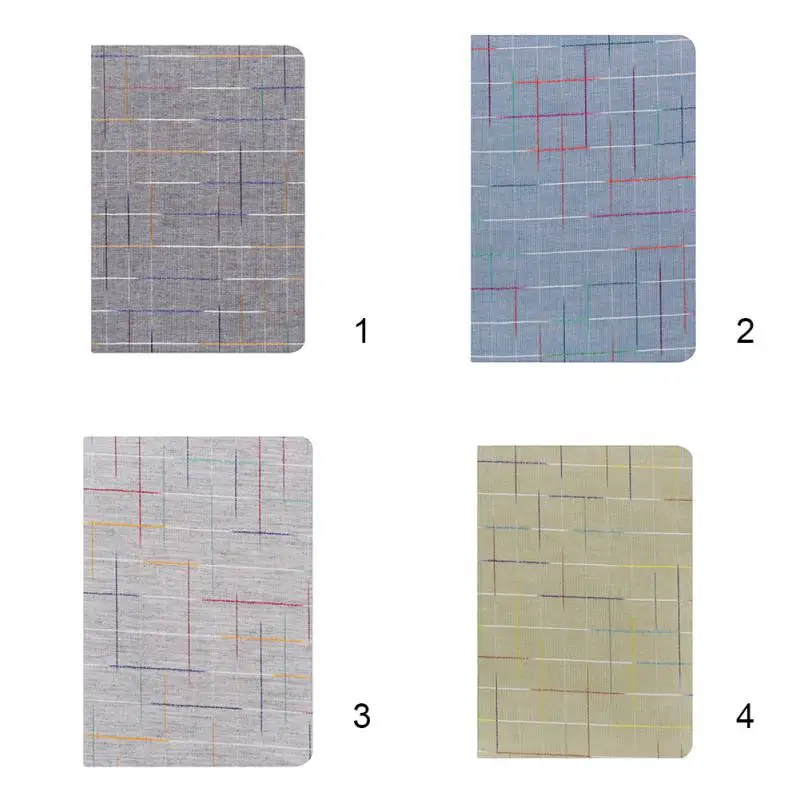 

A5/A6 Cloth Plaid Notebook Simple Texture Fabric Cover Travel Plan Diary Notepad School Student Children Stationary Supply