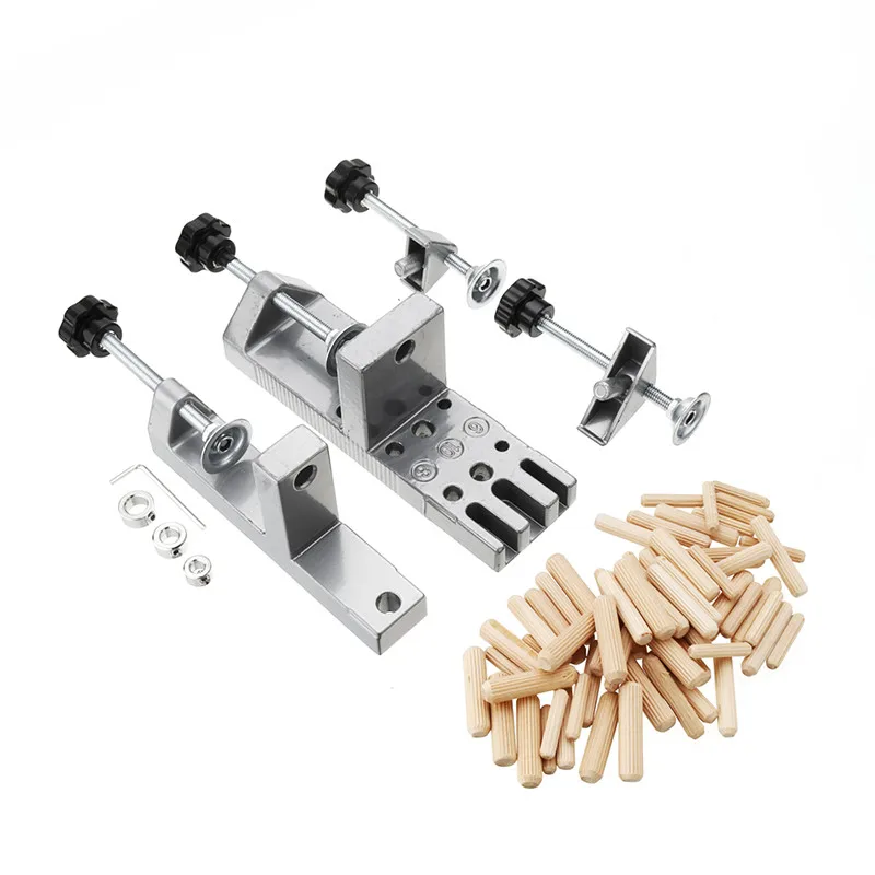 

DANIU Aluminium Universal Dowelling Jig Set with Aligning Clamps Dowel Pins and Depth Stop Collars