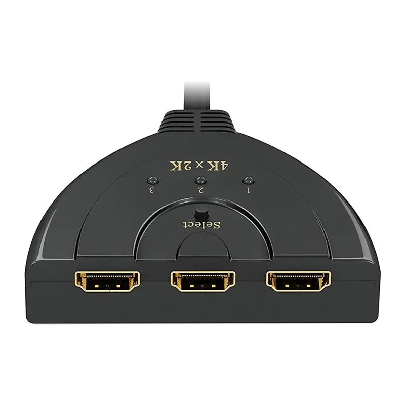 HDMI переключатель с пультом дистанционного управления 4 K 3 Порты и разъёмы