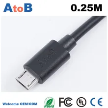 For Samsung HuaweiMi Phone Micro Usb Cable Android Charger Charging Cabel V8 0.25M Cord