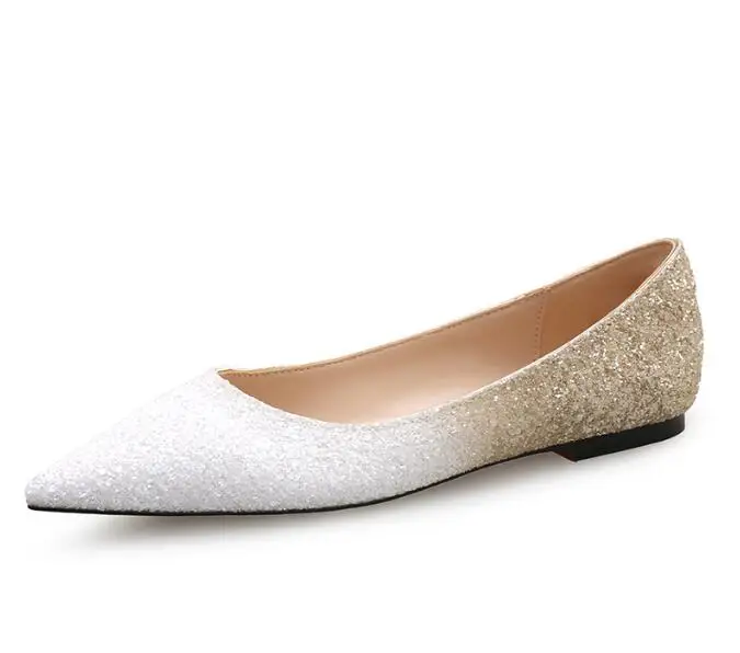 

Moraima Snc brand women shoes bling bling sexy mixed colors party loafers shoes girls white gold flats wedding bride shoes 2018