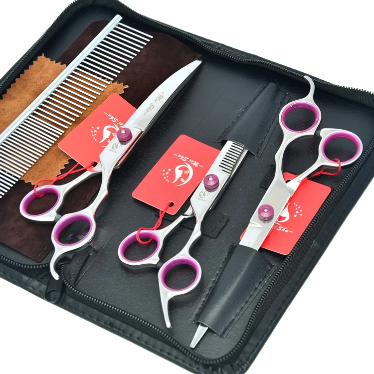 

Meisha 7 inch Professional Pet Scissors for Haircut Dogs Japan 440c Puppy Cat Curved Grooming Shears Styling Tool HB0056