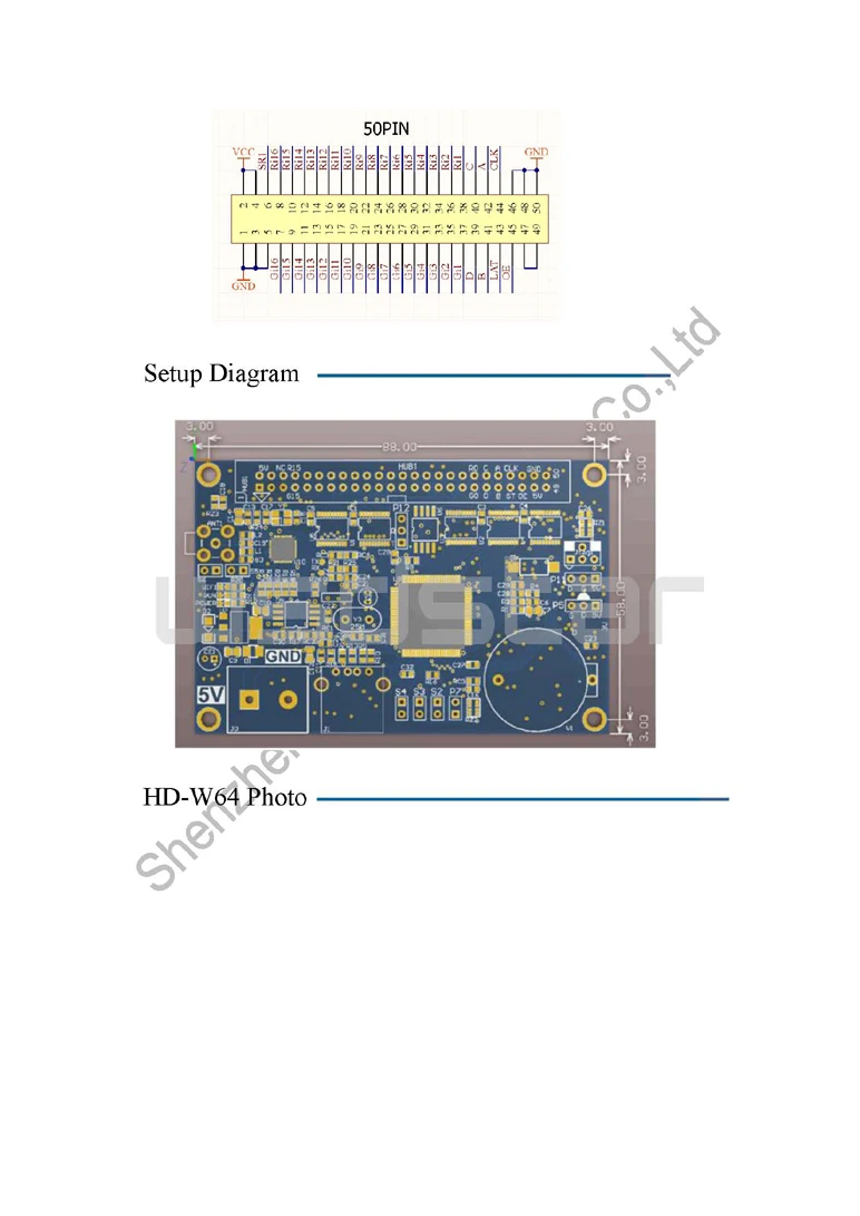 HD-W64 1024*256 4096*64 1* 50PIN USB+ WiFi светодиодный дисплей управления карты один и двойной Цвет светодиодный системы управления HD W64 5 шт./лот