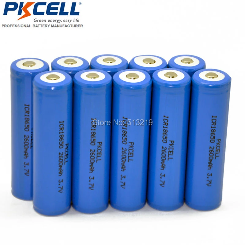 10 x 18650 Battery 3.7v Li ion Rechargeable Batteries ICR18650 2600mAh
