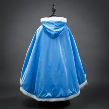 Платье для девочек принцесса плащ Эльза Анна Стиль Красота плащ для маленьких девочек открытый Косплэй крещения одежда детское теплое платье накидка детская шаль