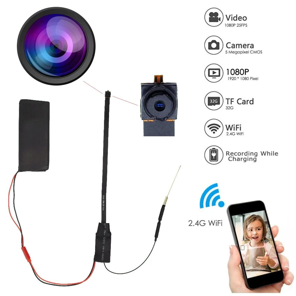 &quotСделай сам&quot Wi Fi Камера HD1080P мини P2P видео звук Запись обнаружение движения для