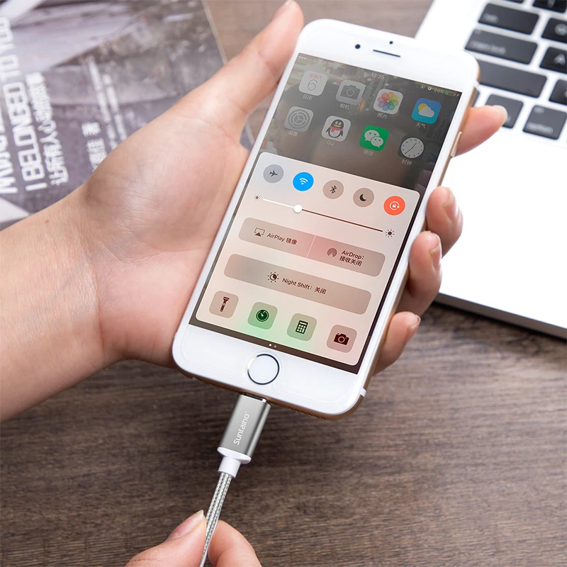 Suntaiho Magnetic usb Cable For iPhone X 6s Fast Charge Cable Nylon Cord Magnetic cable For iPhone 7 Plus 8 Plus cable charger