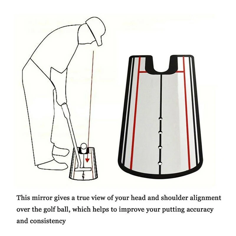 

Swing Golf Putting Mirror Practice Training Aid Hitting Rack Ball Stand Posture Corrector Portable