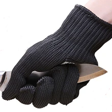 1 пара черные рабочие защитные перчатки многоцелевой профессиональной защиты 5 класса перчатки из нержавеющей стали усиленная черная сталь