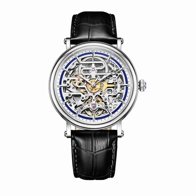 Reef Tiger Artist Serier RGA1917 мужские деловые винтажные часы с циферблатом Автоматические Механические Часы Wrsit - Цвет: p3