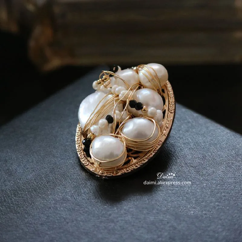

DMXFP003 Original Vintage Baroque Pearl Brooch Corsage Brooch Designer Pin Jewelry For Women