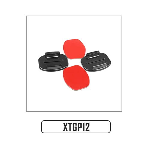 Съемка плоского изогнутого основания крепление и клейкие наклейки крепление для GoPro Hero 8 7 5 Xiaomi Yi 4K Sjcam Sj4000 Go Pro Hero 7 аксессуар - Цвет: XTGP12