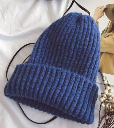 New Arrive Fashion Children Hat For Girls Winter Baby Hat For Boys Hats Warm Knitted Baby Cap For Girls Cap - Color: blue